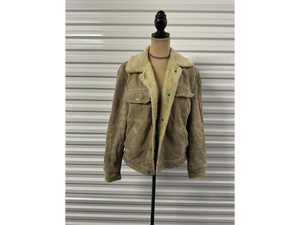 Vintage Suede Jacket – Beige – Size M-L